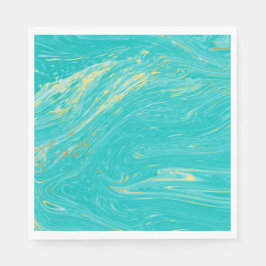 royalet Marble Guld Blue, elegant lyx Pappersservett