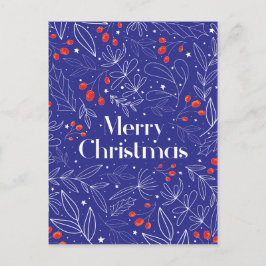 Royalet Merry Shinny Elegant Blue jul Card Meddelande Vykort