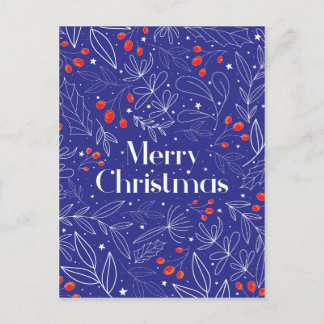 Royalet Merry Shinny Elegant Blue jul Card Meddelande Vykort
