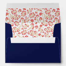 Royalet Modern Snyggt - blått Blommönster - jul