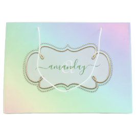 Royalet Monogram Pastellers Rosa för Holograf-rama