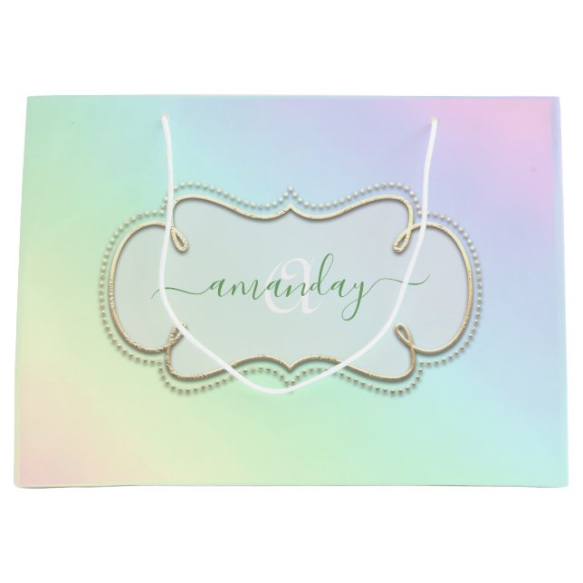 Royalet Monogram Pastellers Rosa för Holograf-rama (Framsidan)