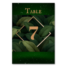 ROYALET MÖRK GRÖNT LÖV GULD RAM BRÖLLOP i