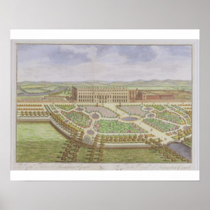 Royalet Palace of Hampton Court från "Survey of Poster