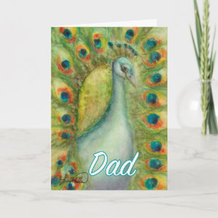 Royalet Peacock Pappa Birthday card serendipity Kort