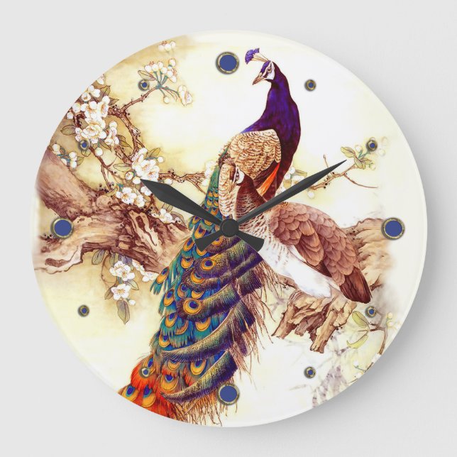 Royalet Peacock Stor Klocka (Framsida)
