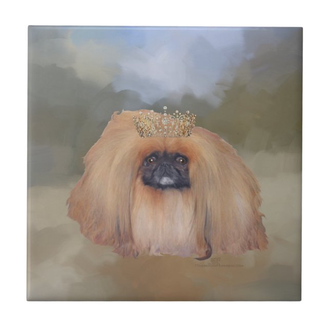 Royalet Pekingese Kakelplatta (Framsidan)