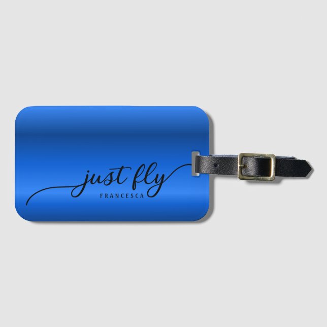 Royalet personlig just Fly Blue Gradition Bagagebricka (Framsida horisontal)