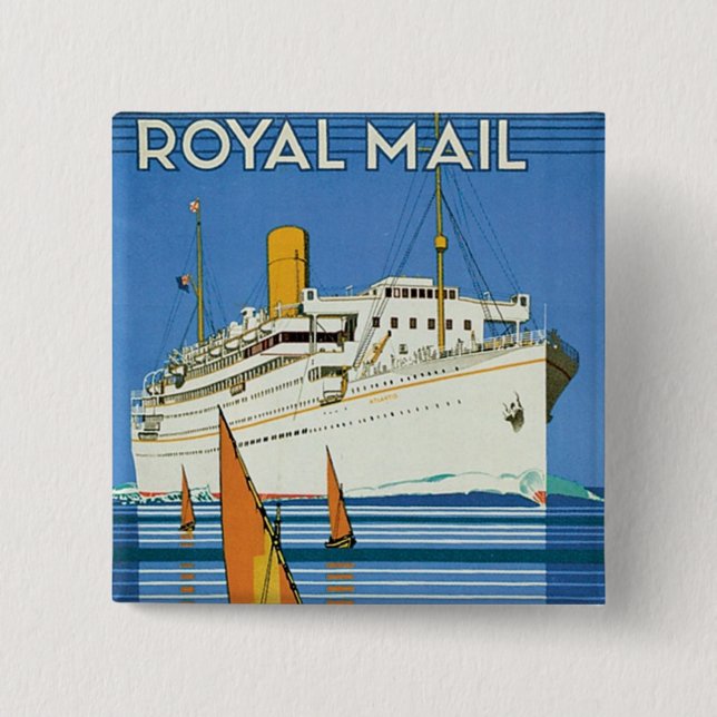 Royalet postar "Atlantis kryssar omkring ", Knapp (Framsida)