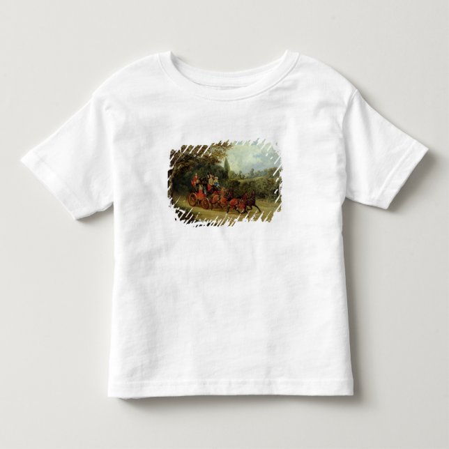 Royalet postar lagledaren med passagerare (olja på t-shirt (Framsida)