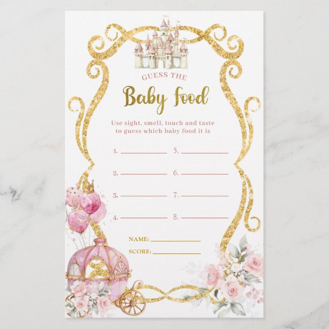 Royalet Princess gissar att Baby-matspelen (Framsida)