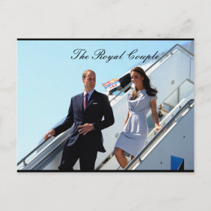 Royalet Prins William och Kate MIddleton Vykort
