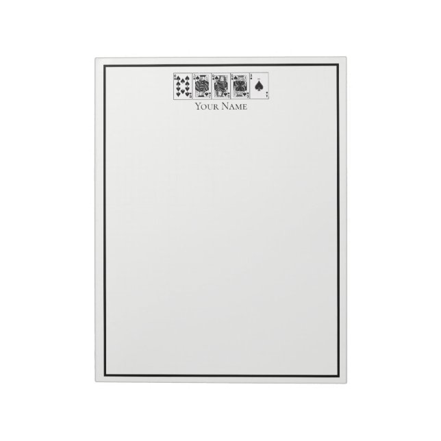 Royalet Rak tömningsspets för Casino Nght Poker- Anteckningsblock (Roterad)