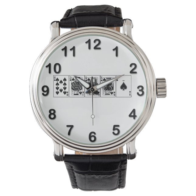 Royalet Rak tömningsspets för Casino Nght Poker- Armbandsur (Framsida)