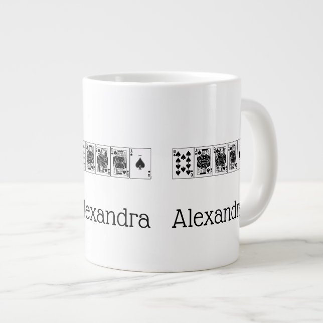 Royalet Rak tömningsspets för Casino Nght Poker- Jumbo Mugg (Framsida höger)