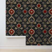 Royalet Red & Black Damask i kasino Gambling Games
