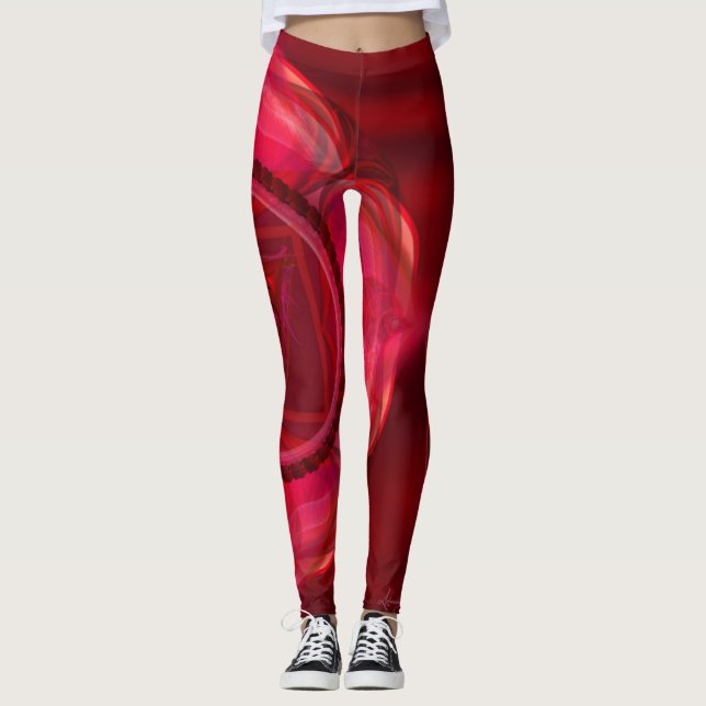 Royalet Red Mandala - Redot till Sten! Leggings (Framsida)