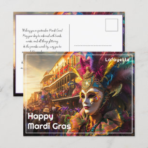 💚 💛 Royalet Regalia: Mardi Gras Extravaganza Vykort
