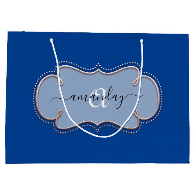 Royalet Ro Monogram Namn Blue (Baksidan)