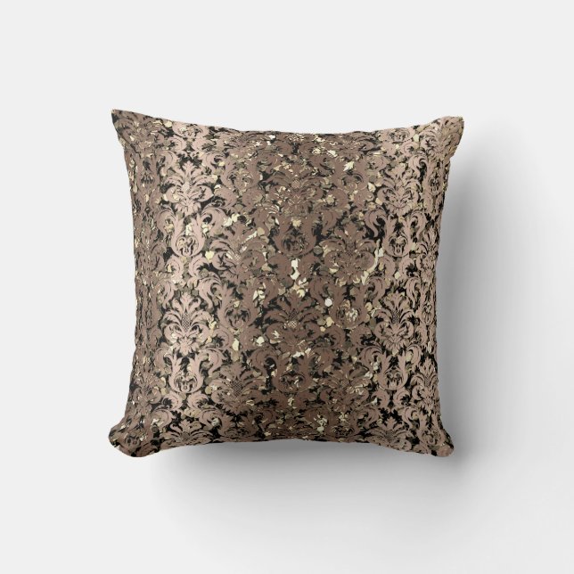Royalet Sepia Guld Black Beige Metallic Kudde (Framsida)