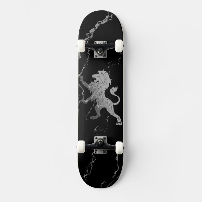 Royalet silver Lejon Mini Skateboard Bräda 18,5 Cm (Framsida)
