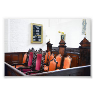 Royalet Sittplats i Århus Cathedral, Danmark Fototryck
