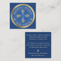 Royalet Stilized Honeybees design Blue med Guld