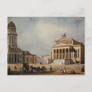 Royalet teater och den nya kyrkan, 1833 vykort