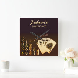 Royalet Teckenspärr för rensningspokeraren Fyrkantig Klocka