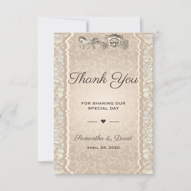 Royalet Vintage bröllop Favor Tack Luxury (Framsida)