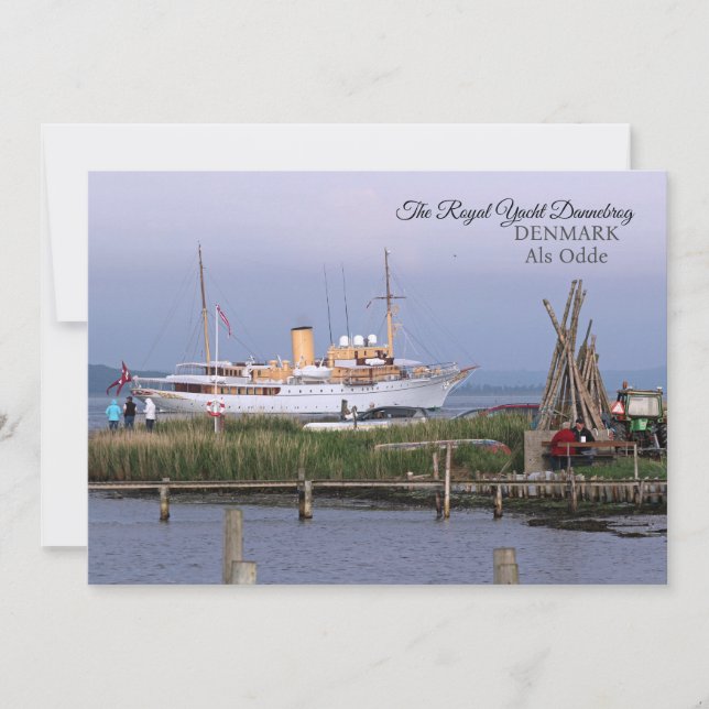 Royalet Yacht Dannebrog Greeting Card! Julkort (Framsida)