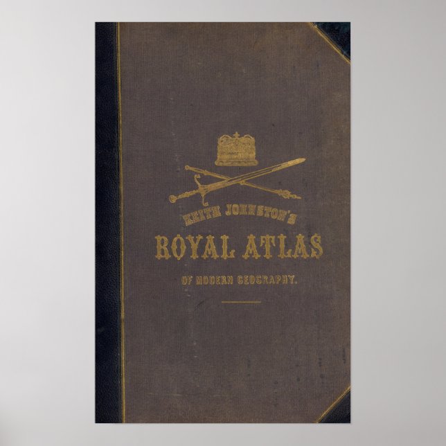 Royalets atlas över modern geografi poster (Framsidan)