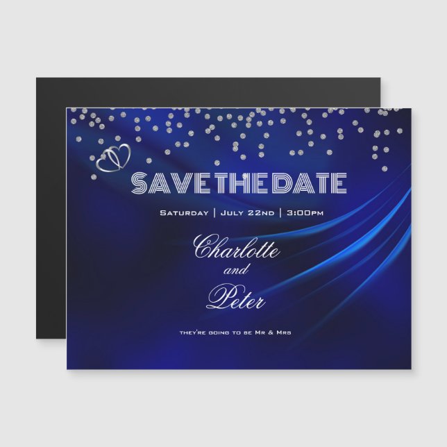 Royalets blå diamanter - höjdpunkter spara Datumet (Fram/baksida)