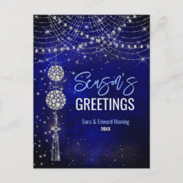 Royalets blå prydnadsföremål Jul Vykort