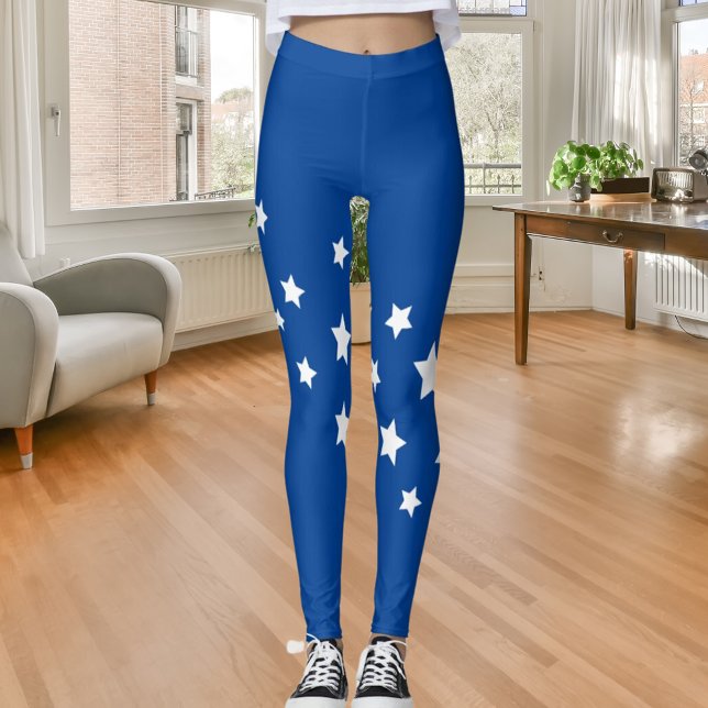 Royalets blå vita stjärnor leggings (Skapare uppladdad)