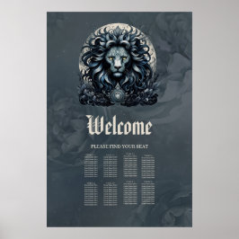 Royalets elegans, en stor gaze ornat lejon huvud poster