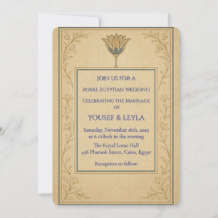 Royalets inbjudan till Egyptiska bröllop Lotus Gul