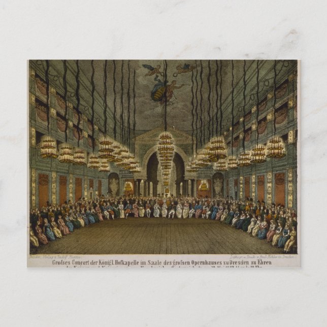 Royalets konsert i audiorium vykort (Framsida)
