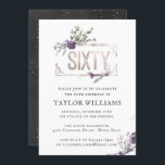 Royalets Lila| Blommigt Ornate Foil Ram födelsedag Inbjudningar<br><div class="desc">En enkel men vacker vattenfärgsinbjudan. Den här Vintagen Inspired Birthday Call, i Charcoal and Royal Lila Faux foil, är perfekten inbjudan som anger tonen för ett fantastisk party! Lägg till anpassningsbarnas ordalydelse i den här designen genom att använda rutorna "Redigera den här designmallen" på objektets höger eller klicka på den...</div>