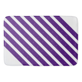 Royalets Lila och vita rand Badrumsmatta