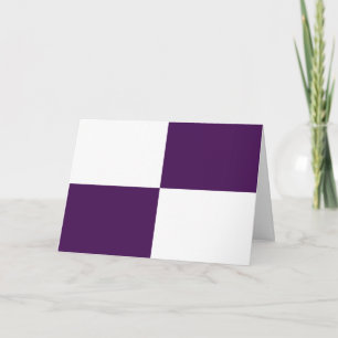 Royalets Lila och vita rektanglar Tack Kort