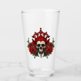 Royalets mörker, ett gotiskt hjärta och skalle. glaskopp