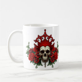 Royalets mörker, ett gotiskt hjärta och skalle. kaffemugg