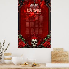 Royalets mörker, ett gotiskt hjärta och skalle. poster