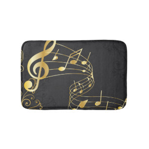 Royalets musikanteckning Luxury-design Badrumsmatta