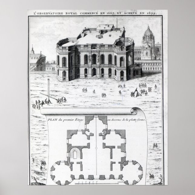 Royalets observationscentrum i Paris, 1741 Poster (Framsidan)