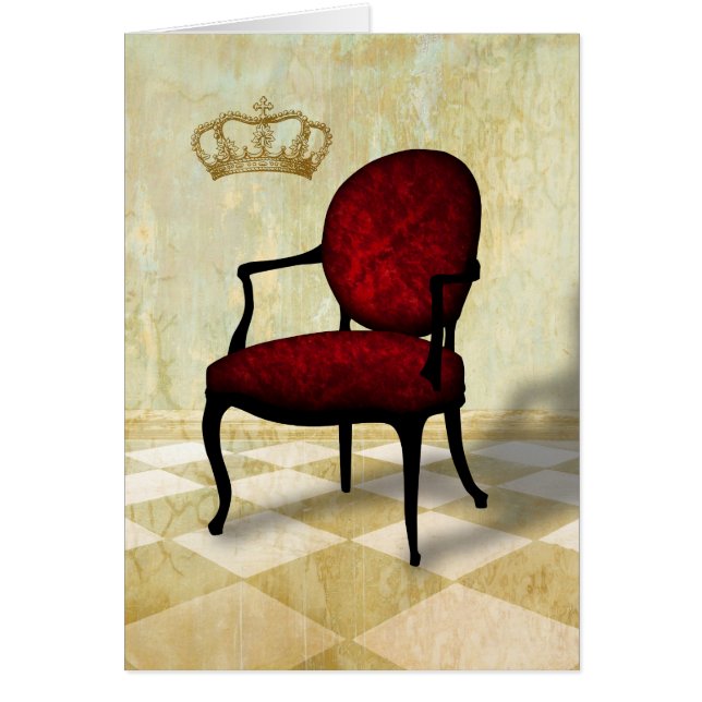 Royalets ordförande och Krona Hälsningskort (Framsidan)