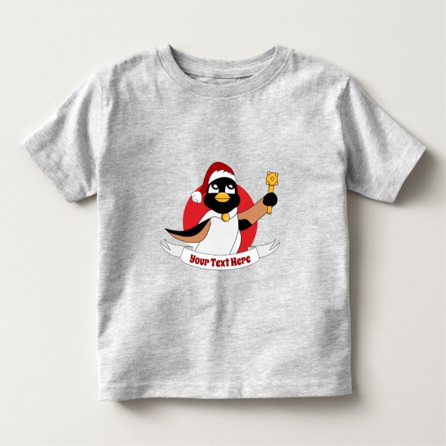 Royalets penguin jul tecknad Småbarn T-shirt (Framsida)
