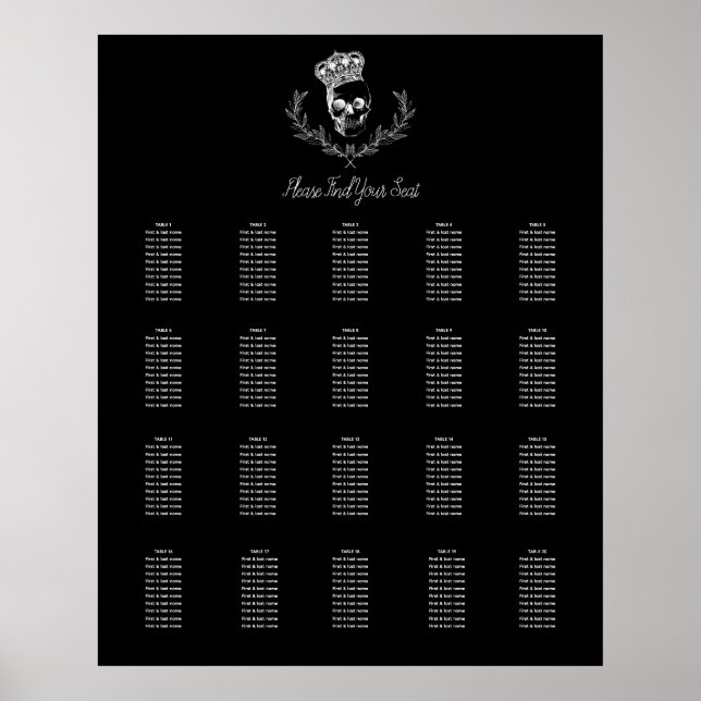 Royalets skullmottagningsschema poster (Framsidan)