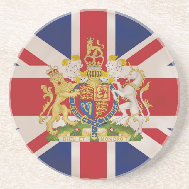 Royalets Vapensköld om Union Jack. Underlägg (Framsidan)